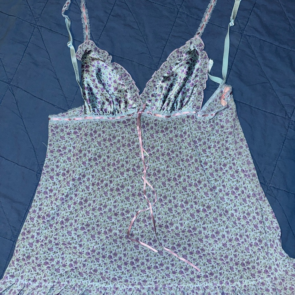 VS Floral Lace Trim Nightgown